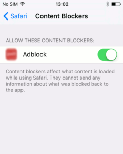 AdBlock su iPhone ed iPad