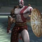 Kratos imbraccia lo scudo di Perseo