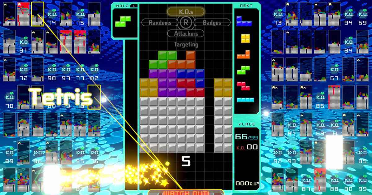 tetris 99 gameplay screensho