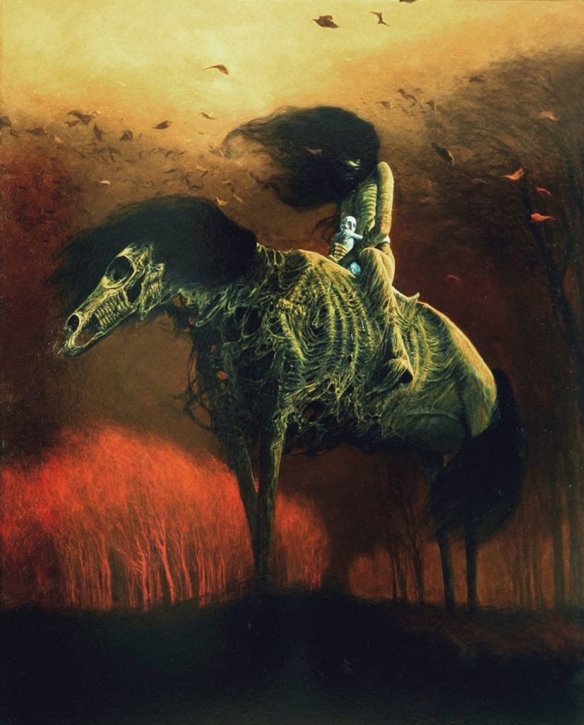 Un quadro di Zdzisław Beksiński