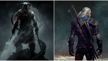 witcher arriva in skyrim