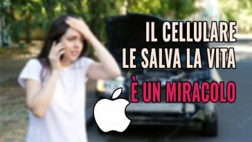 cellulare salva vita di una donna incidentata