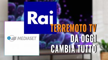 TERREMOTO TV da oggi camia tutto