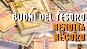 buoni del tesoro rendita record