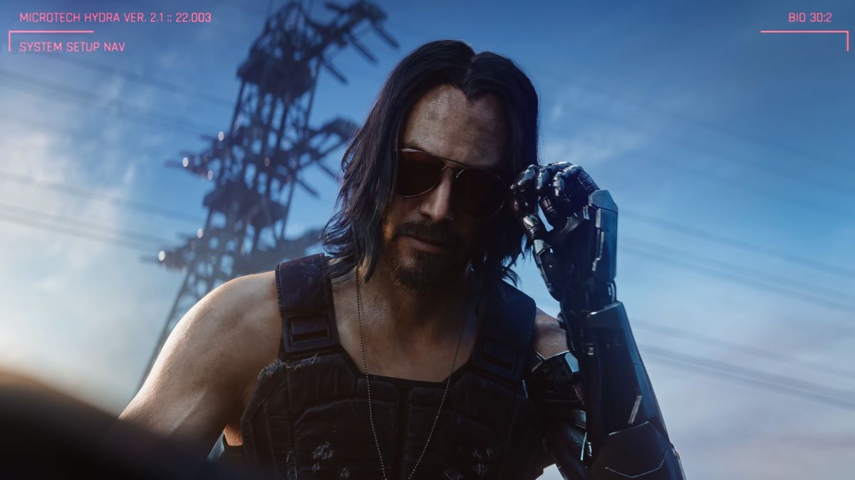 Image taken from Cyberpunk with Johnny Silverhand, played by Keanu Reeves