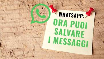 whatsapp ora puoi salvare i messaggi