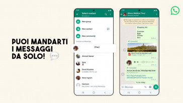 su whatsapp ora puoi mandarti i messaggi da solo