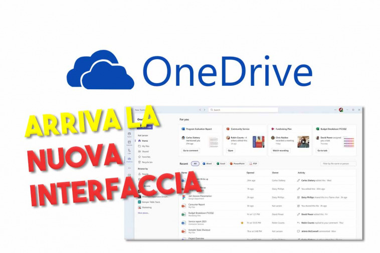 Nuova interfaccia per one drive