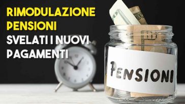 Rimodulazione pensioni nuovo pagamento dell inps