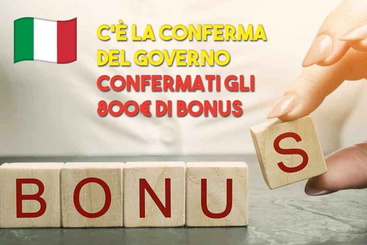 800 EURO bonus governo