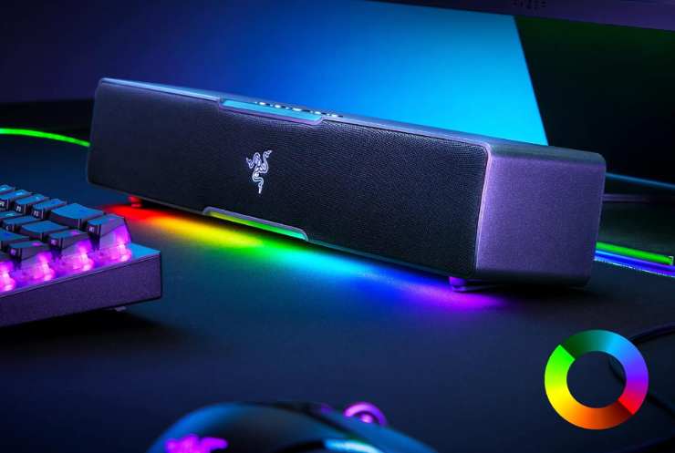 soundbar gaming con luci led colorate