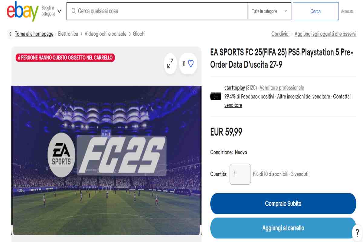 Preorder aperti per EA Sports FC 25