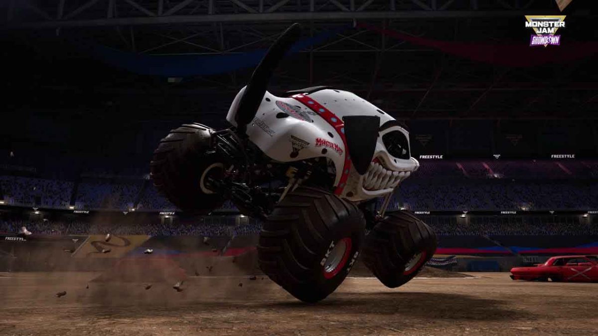 Monster truck in acrobazia in Monster Jam Showdown