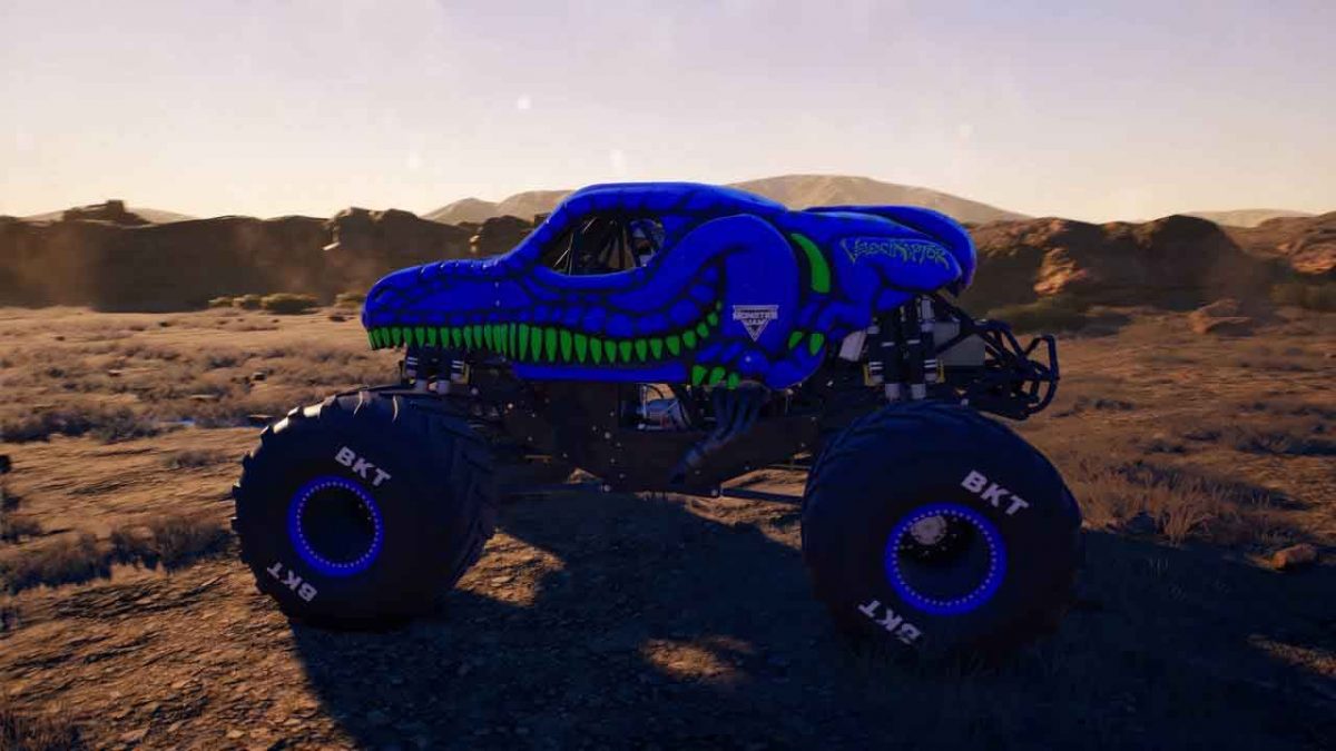 Monster truck velociraptor in Monster Jam Showdown