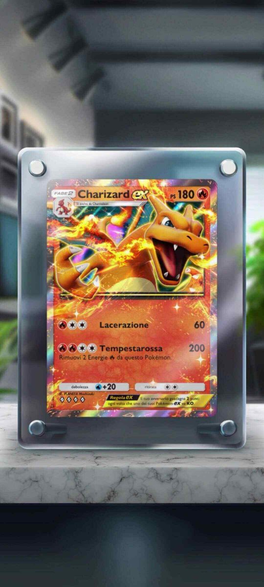 Charizard fa bella msotra di sé nella vetrina virtuale che potremo creare per lui