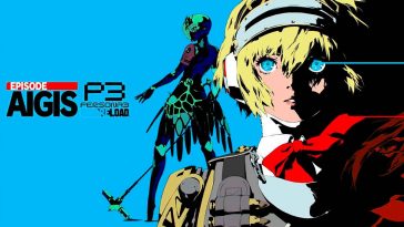 Aigis in primo piano e la scritta Persona 3 Reload: Episode Aigis-The Answer-