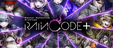 master detective archives: rain code plus copertina personaggi e logo