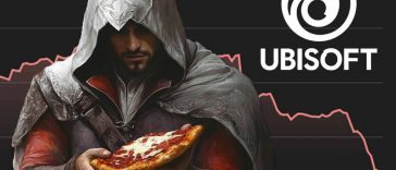 Ezio Auditore con una pizza in mano