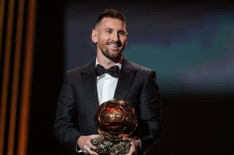 Messi col pallone d'oro 2024