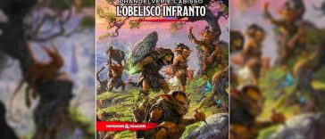 copertina del manuale con l'illustrazione di una serie di Goblin che trasportano frammenti dell'obelisco