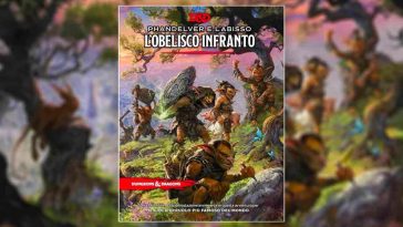 copertina del manuale con l'illustrazione di una serie di Goblin che trasportano frammenti dell'obelisco