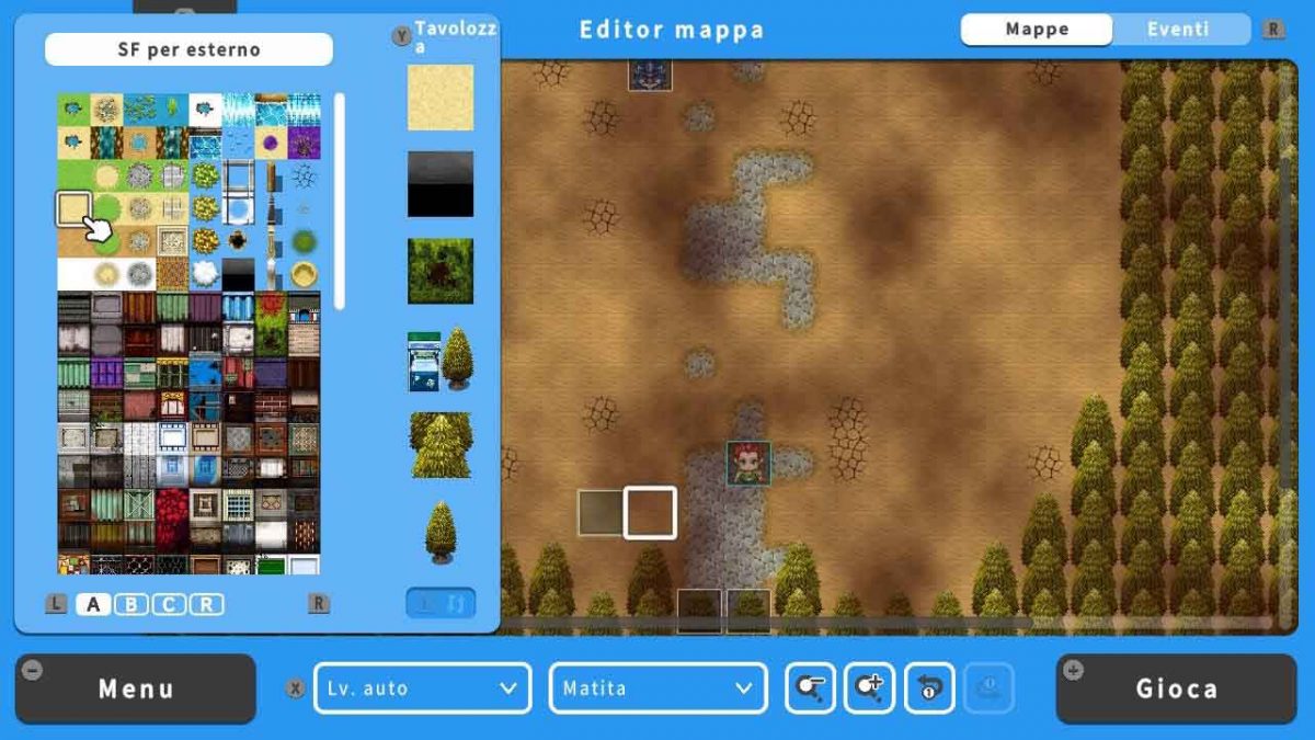 Editor mappa di  RPG Maker With