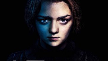 Arya Stark in una vecchia immagine promozionale di Game of Thrones