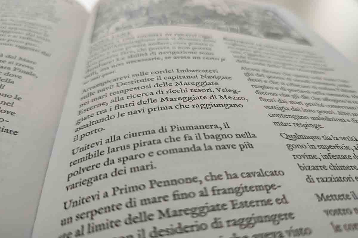 Zoom di una pagina del manuale