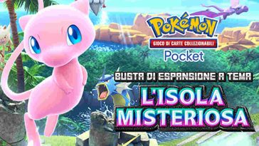 copertina pokémon tcg pocket espansione l'isola misteriosa mew dicembre 2024