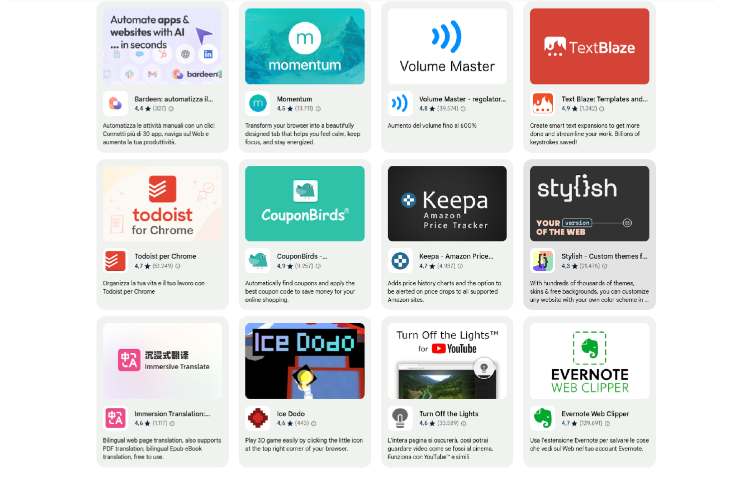 estensioni google chrome 